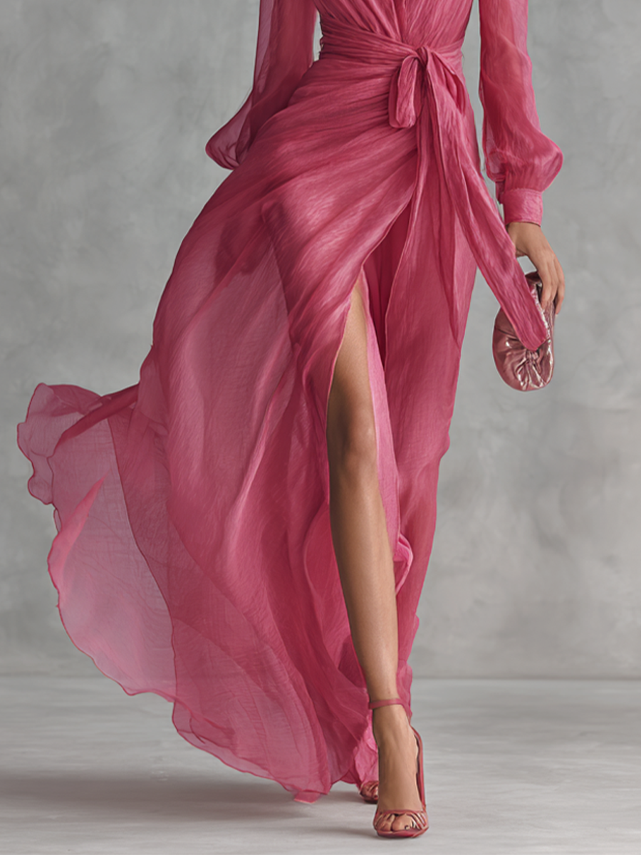 Cindy Pearl Detail V-Neck Dress