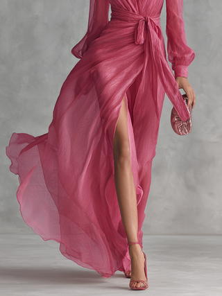 Cindy Pearl Detail V-Neck Dress