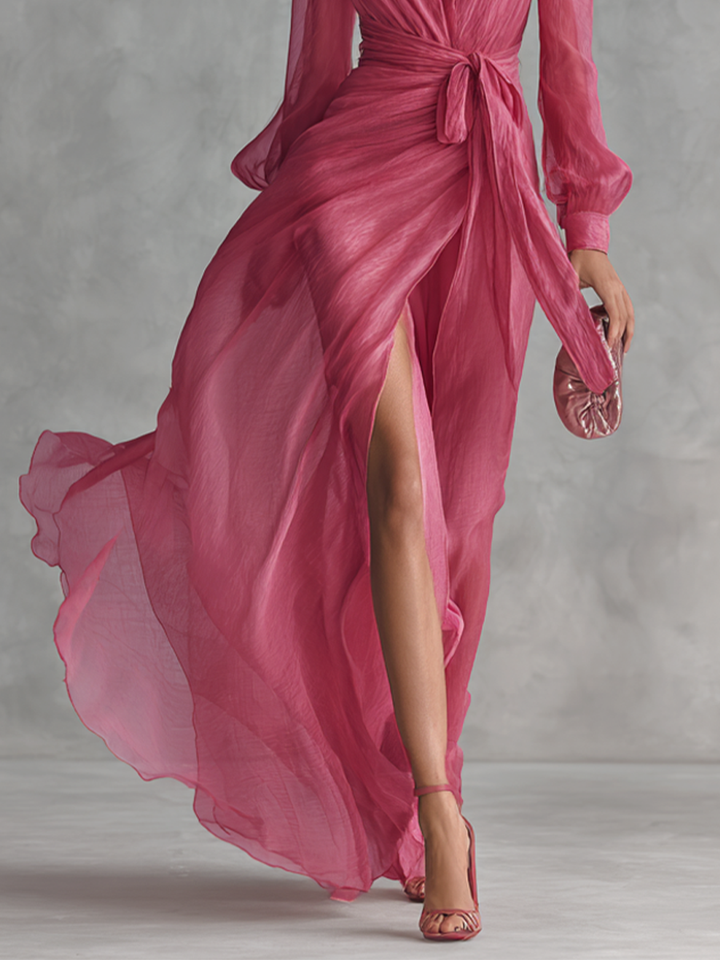 Cindy Pearl Detail V-Neck Dress