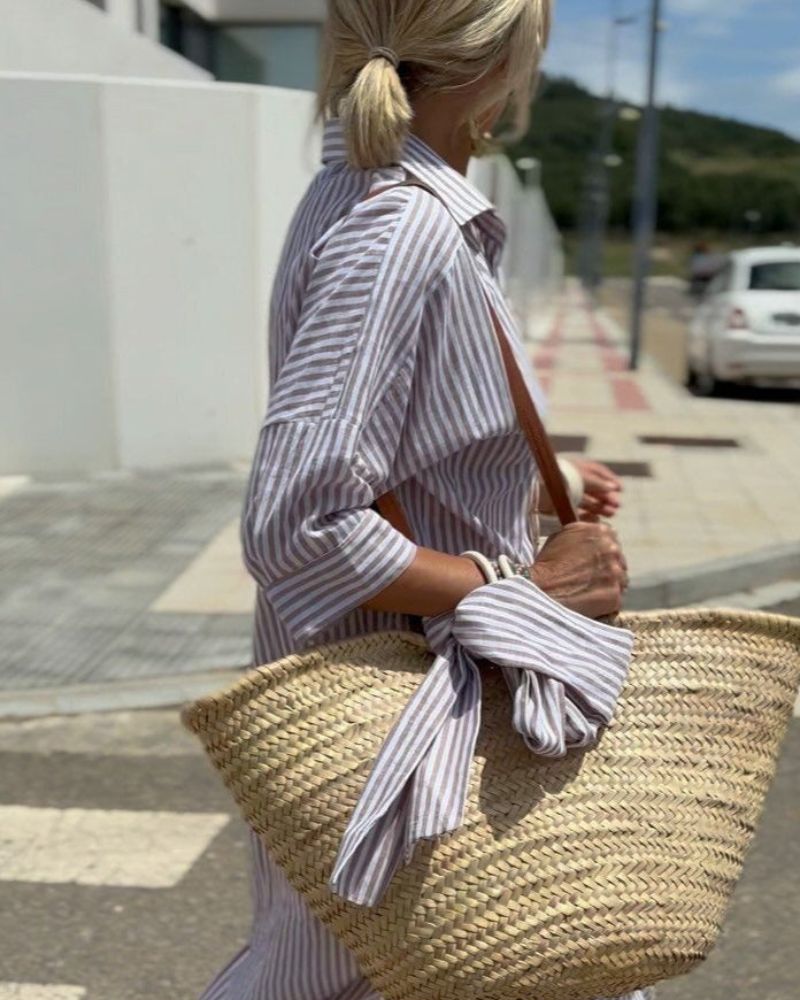Colen Classic Striped Shirt Dress