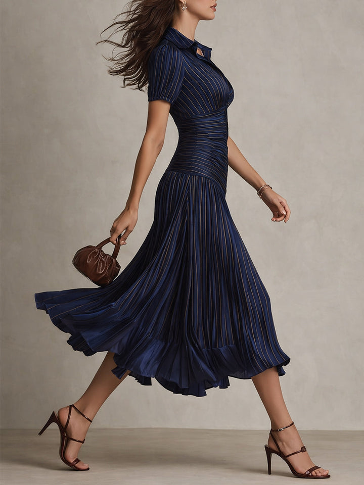 Adriana Retro Stripe Midi Dress
