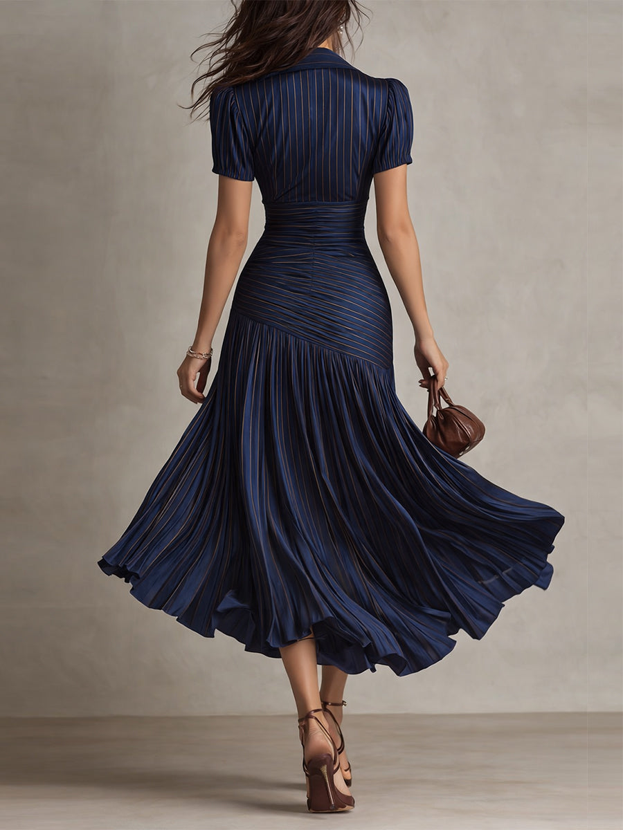Adriana Retro Stripe Midi Dress