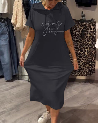 Saskia Casual Hooded Dress