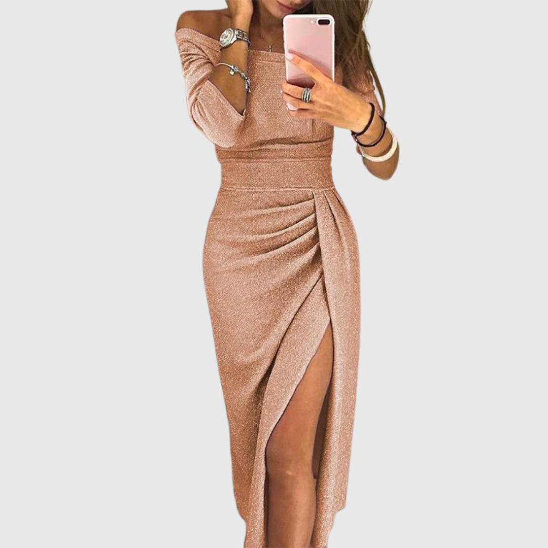 Isabeau Chic Halter Maxi Dress