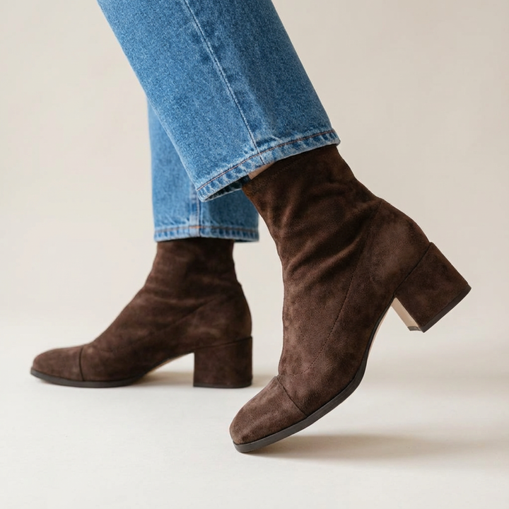 Beth Square Toe Block Heel Boots