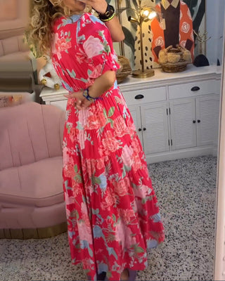 Catrisa Floral V-Neck Dress with Pockets