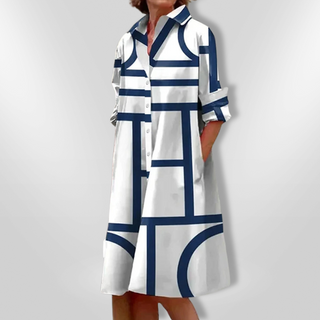 Helen Geometric Midi Dress