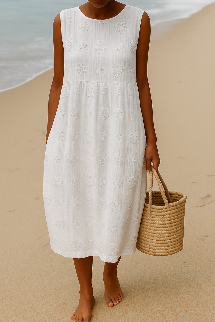 Robe brodée "Élégance naturelle" Eloisa