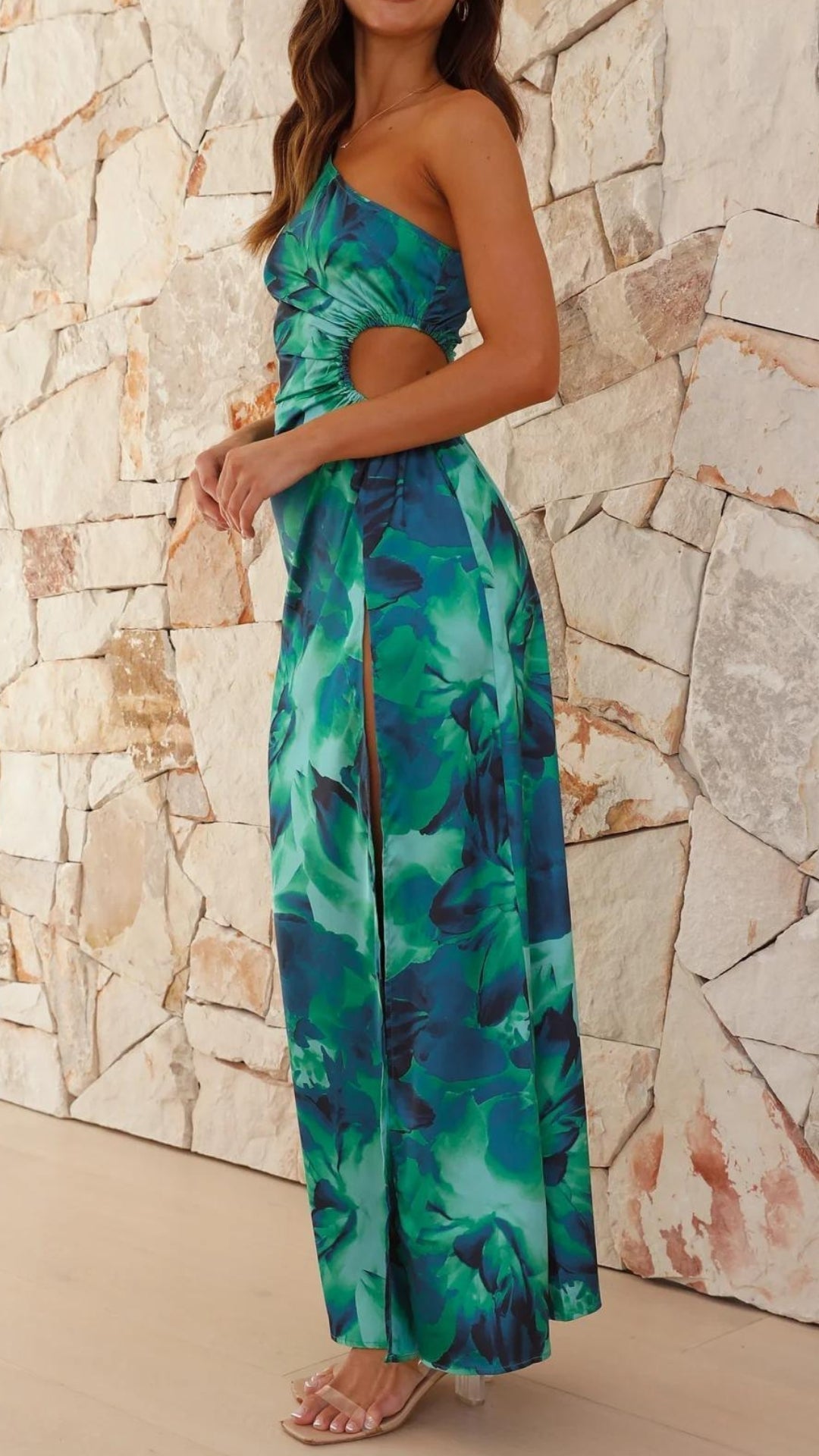 Alexandra Green Floral Dress