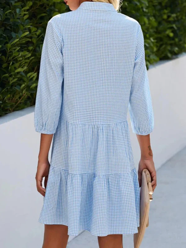Rebecca Plaid Button-Front Shirt Dress