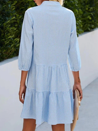 Rebecca Plaid Button-Front Shirt Dress