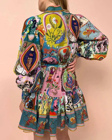 Tamara Printed Tie Dress