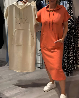 Saskia Casual Hooded Dress