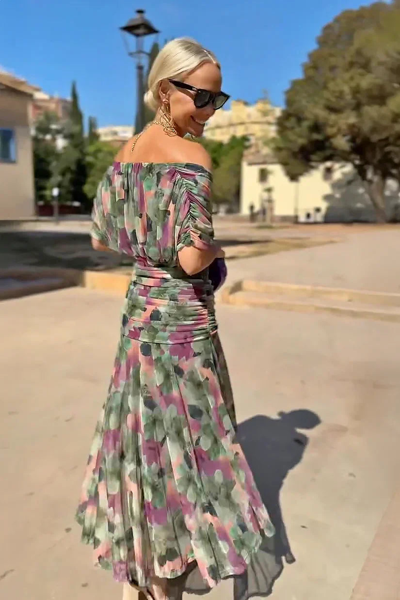 Alondra Floral V-Neck Maxi Dress