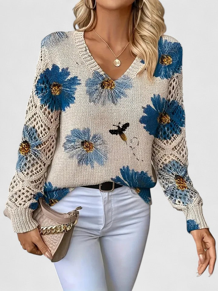 Aurelie Floral Print Sweater