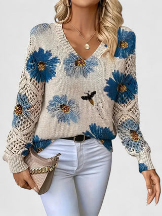 Aurelie Floral Print Sweater
