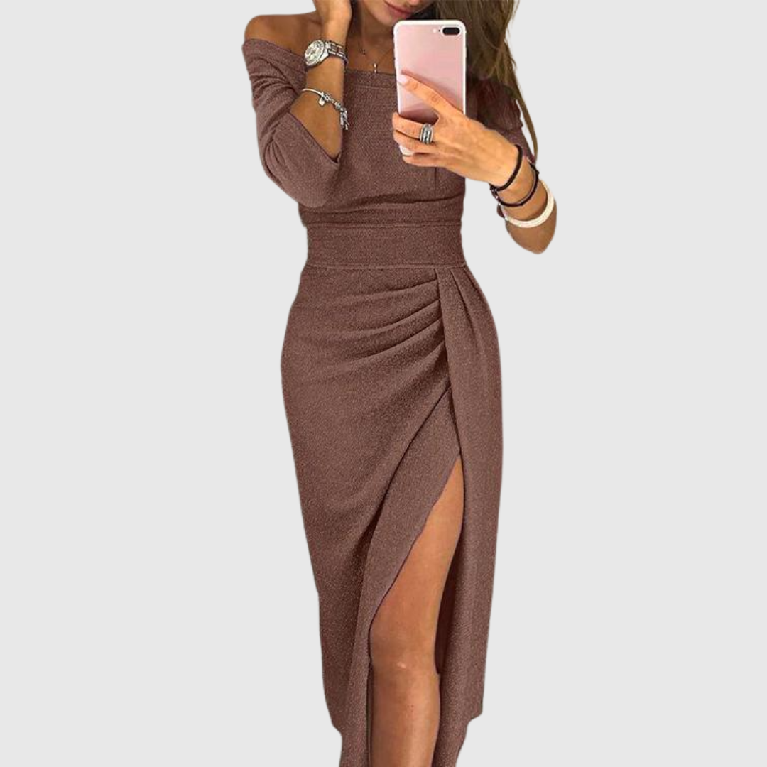 Isabeau Chic Halter Maxi Dress