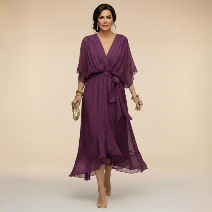 Veronica Flowing V-Neck Dress