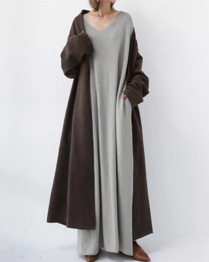 Laluna V-Neck Long Sleeve Dress