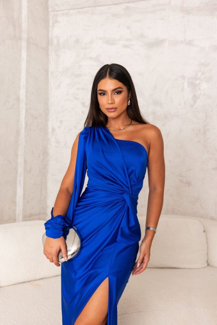 Anna One-Shoulder Evening Dress