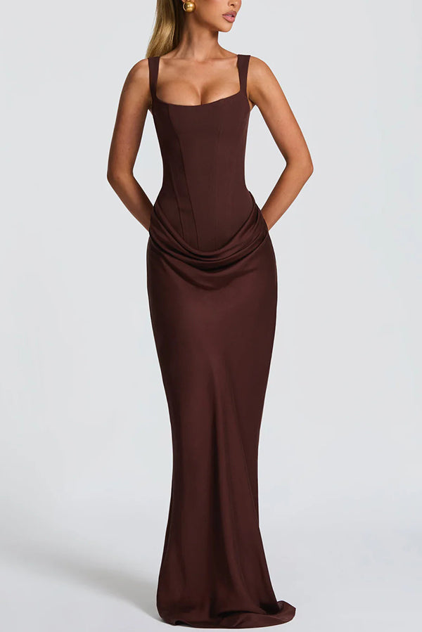 Leonor Square Neck Maxi Dress