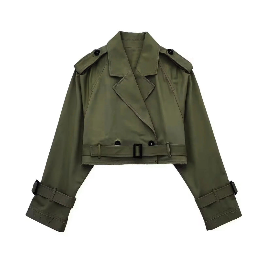 Geesje Cropped Trench Coat
