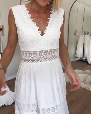 Charlize Handcrafted V-Neck Summer Dress