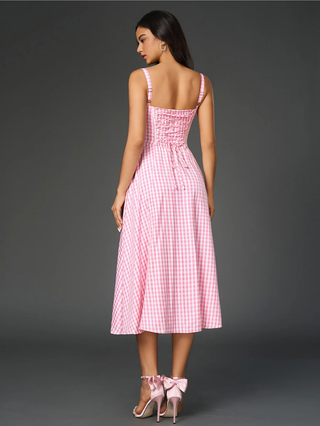 Claudia Ruched Slit Dress
