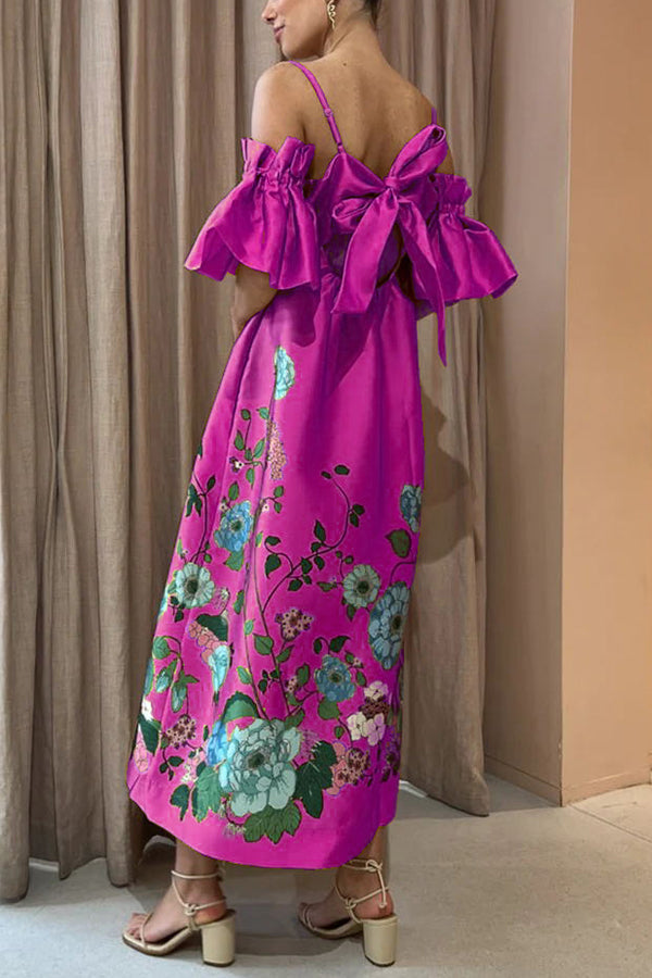 Arielle Gathered Sleeve Dress with Pockets
