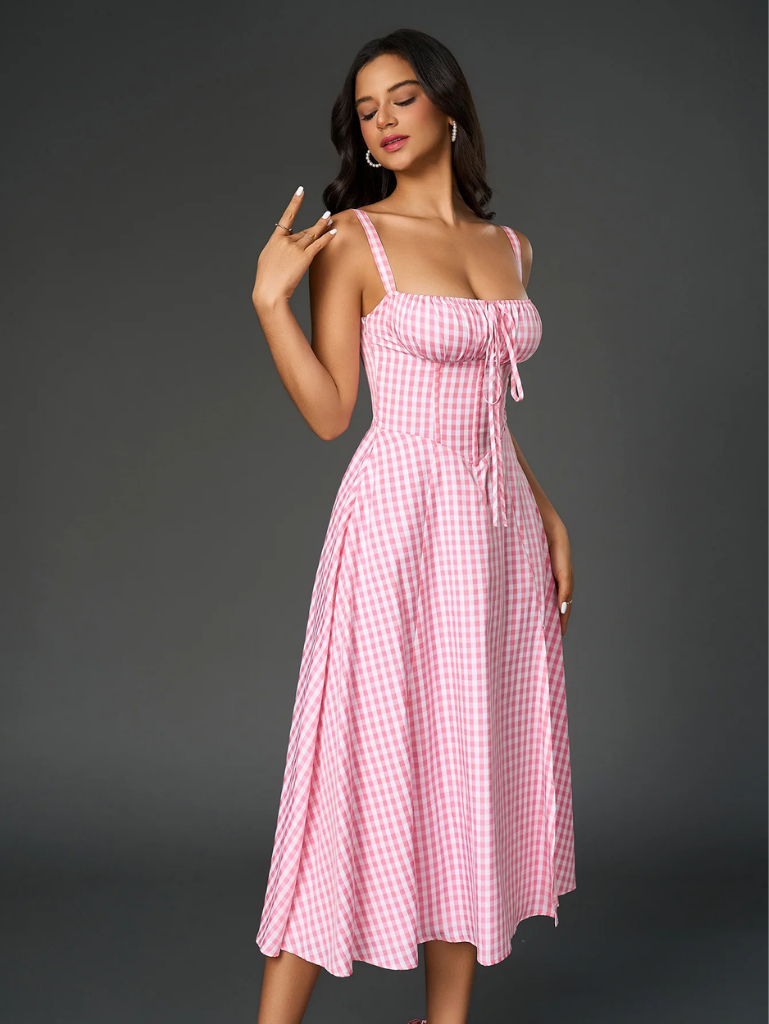 Claudia Ruched Slit Dress