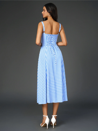 Claudia Ruched Slit Dress
