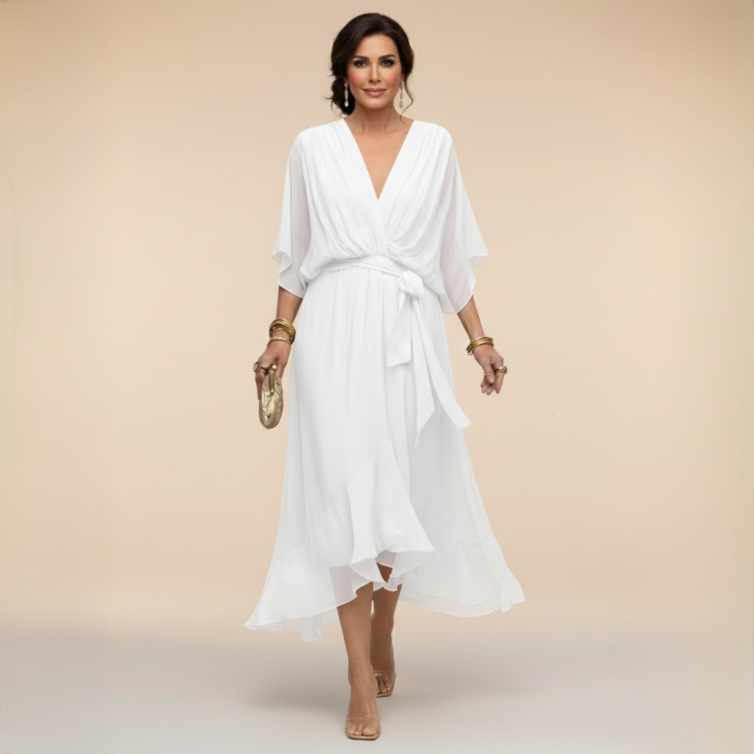Veronica Flowing V-Neck Dress