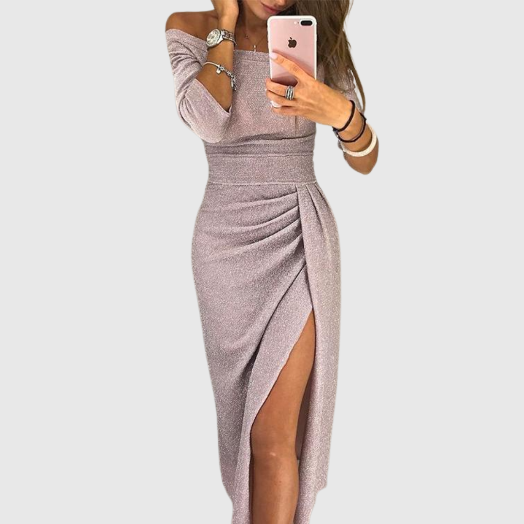 Isabeau Chic Halter Maxi Dress