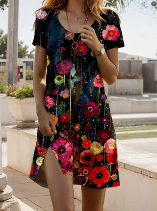 Lorena Fashion Print Mini Dress