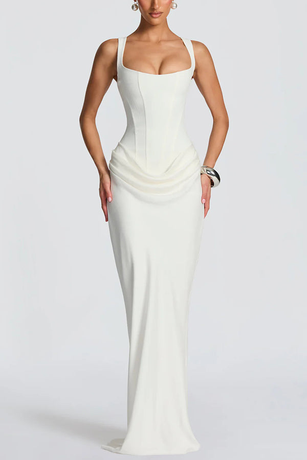 Leonor Square Neck Maxi Dress