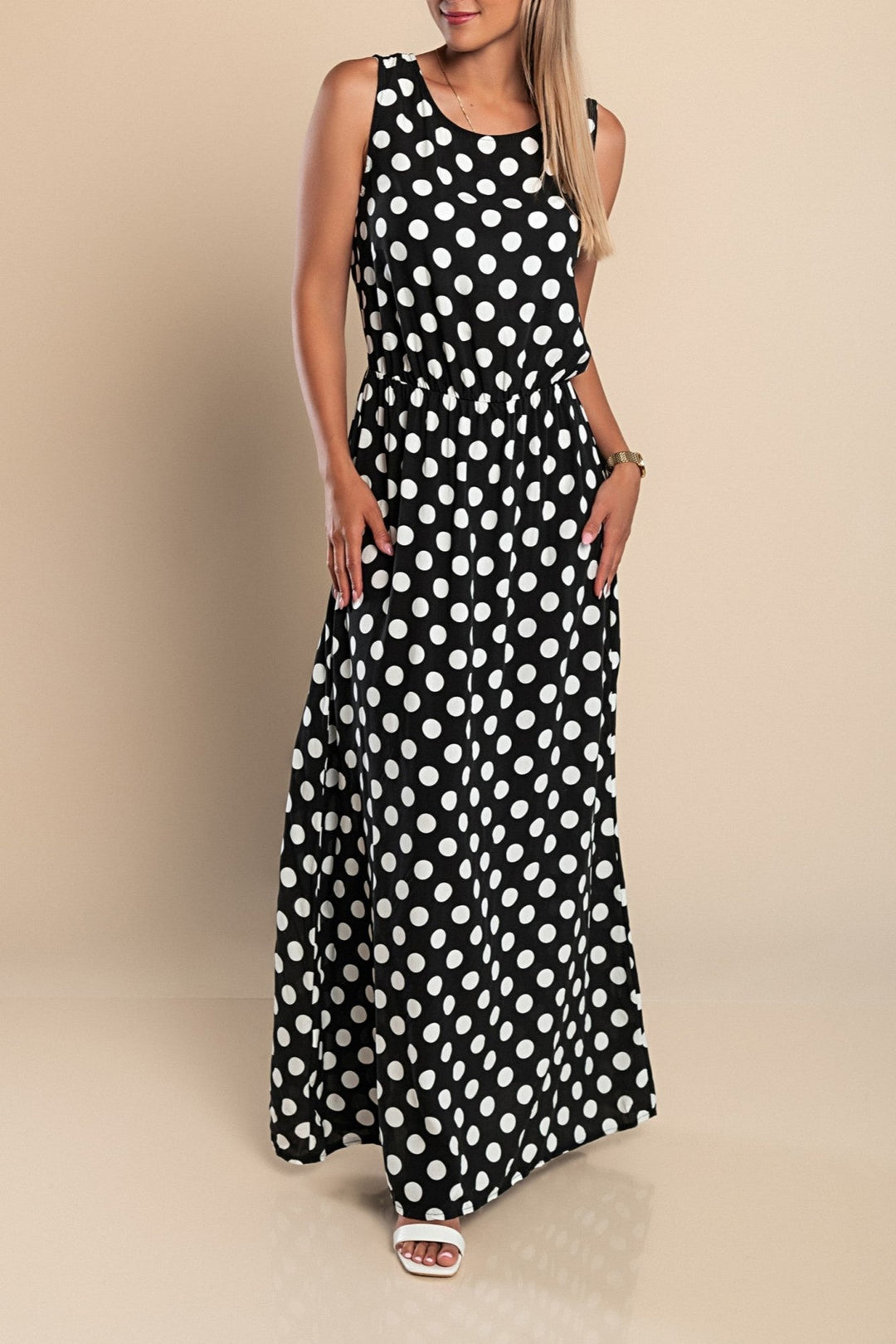 Hannah Polka Dot Maxi Dress