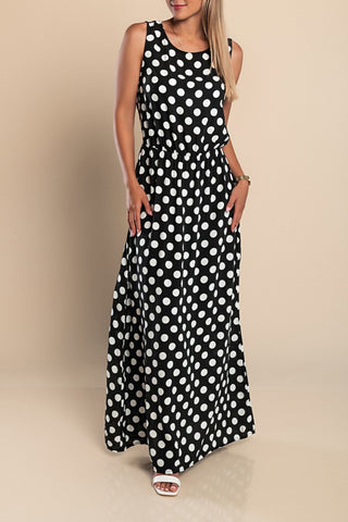 Hannah Polka Dot Maxi Dress