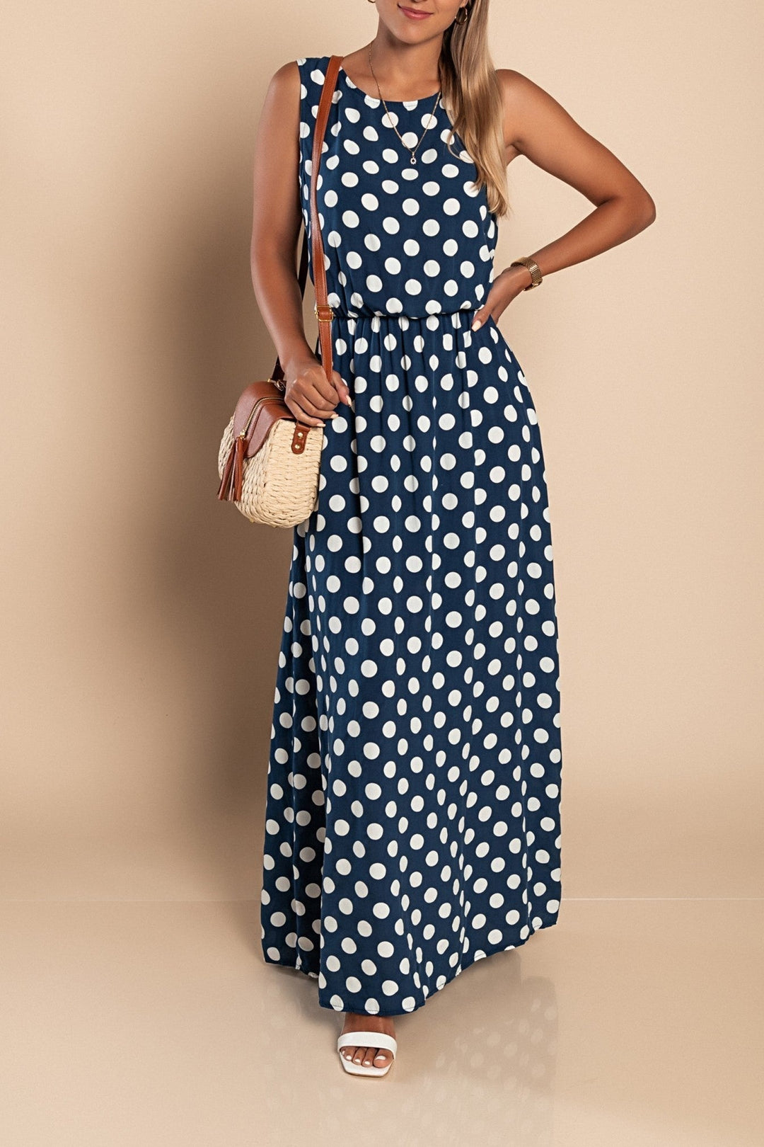 Hannah Polka Dot Maxi Dress