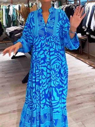 Mira Printed V-Neck Dress