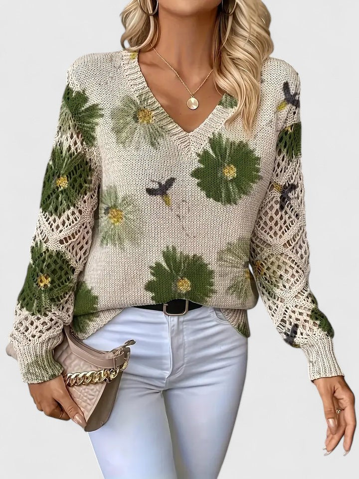 Aurelie Floral Print Sweater