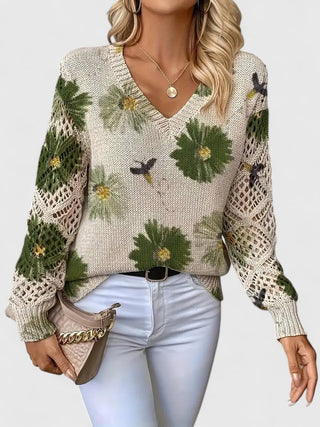 Aurelie Floral Print Sweater