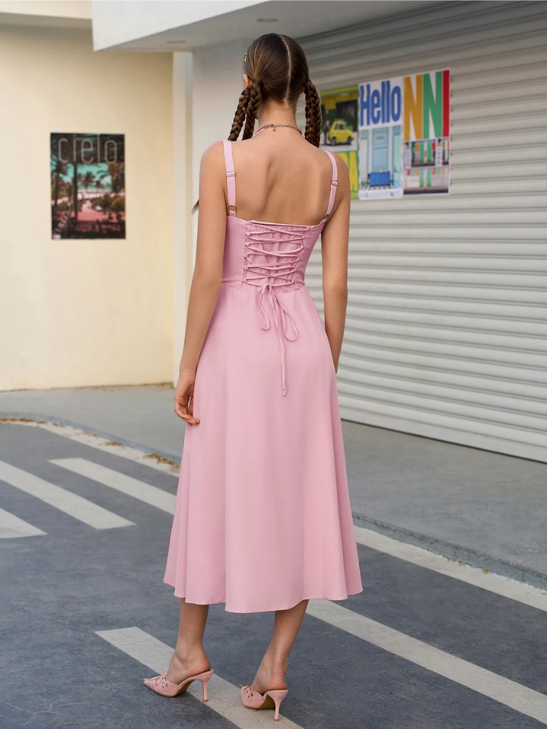 Claudia Ruched Slit Dress