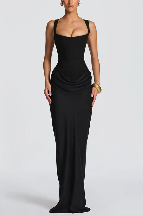 Leonor Square Neck Maxi Dress