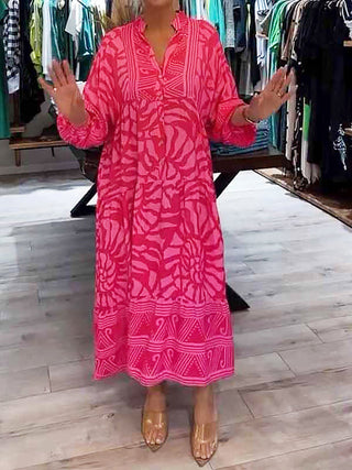 Mira Printed V-Neck Dress