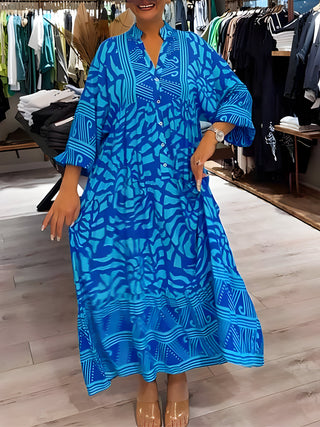 Inge Printed V-Neck Dress