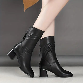 Hollis Pointed Toe Block Heel Boots