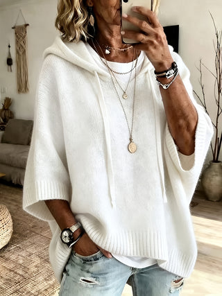 Plus Size Oversized Hooded Poncho Top
