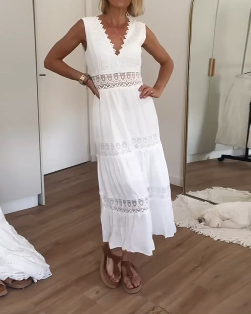 Clover White Statement Dress