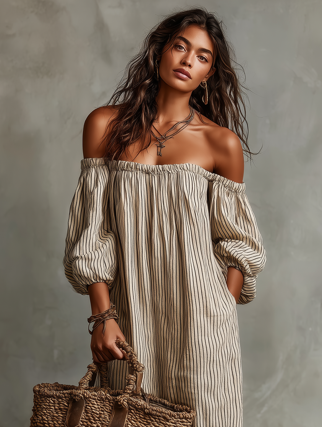Carmen Off-Shoulder Maxi Dress