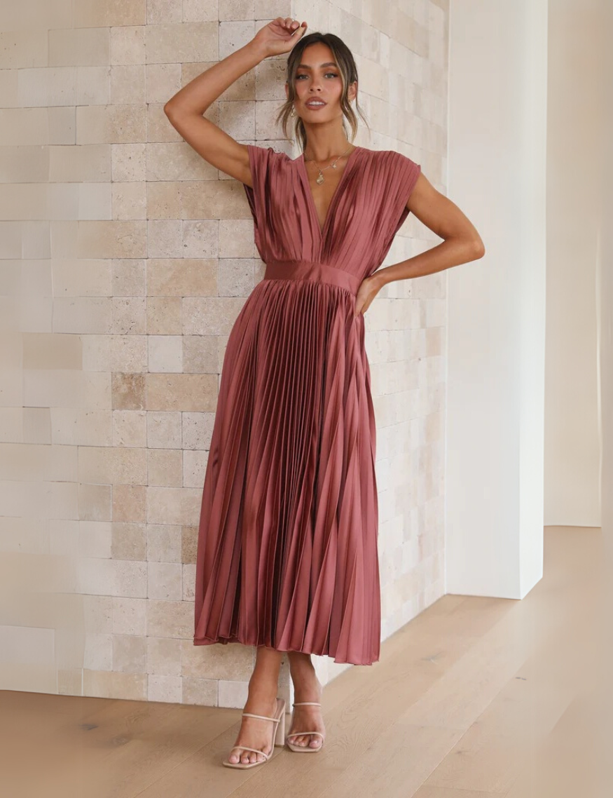 Marisol Elegant Pleated Dress